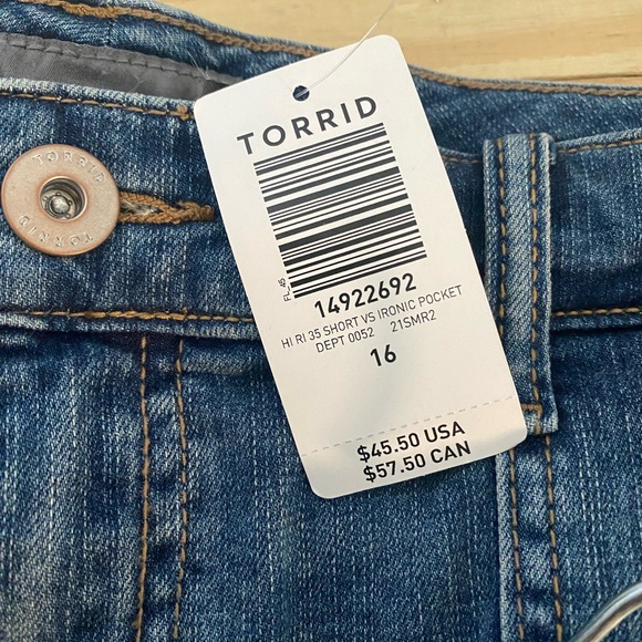 TORRID HIGH-RISE SHORT SZ 16 New - Picture 6 of 9